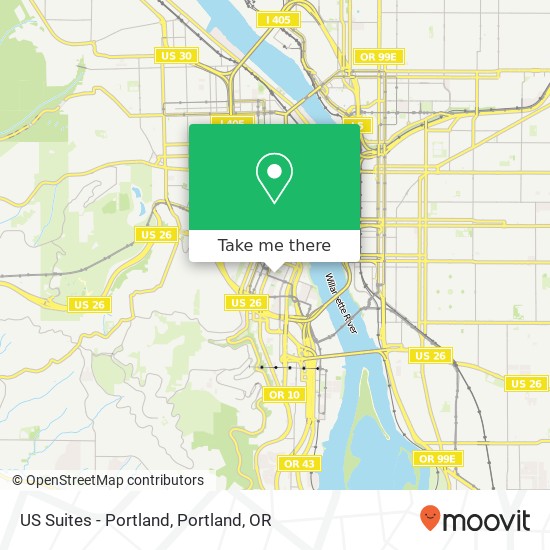 Mapa de US Suites - Portland