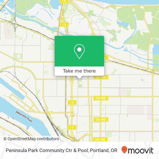 Peninsula Park Community Ctr & Pool map