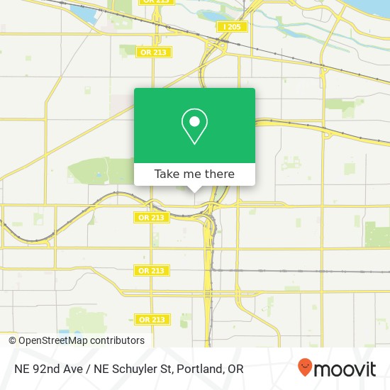 NE 92nd Ave / NE Schuyler St map