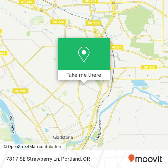 Mapa de 7817 SE Strawberry Ln