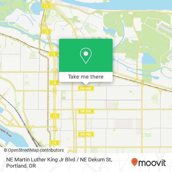 Mapa de NE Martin Luther King Jr Blvd / NE Dekum St