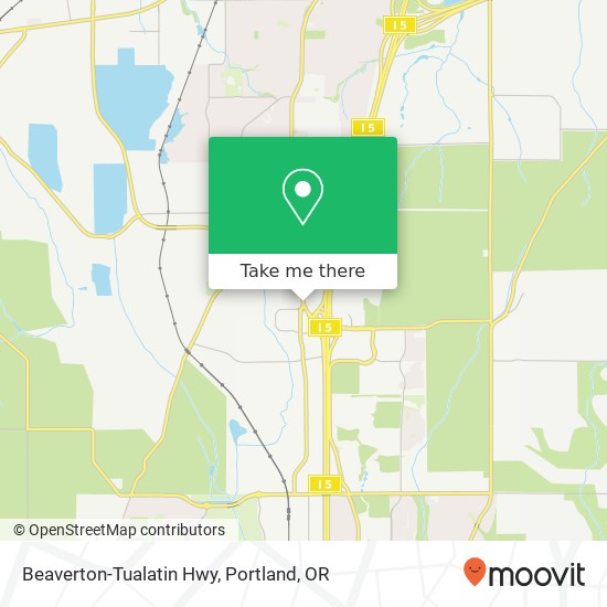 Mapa de Beaverton-Tualatin Hwy