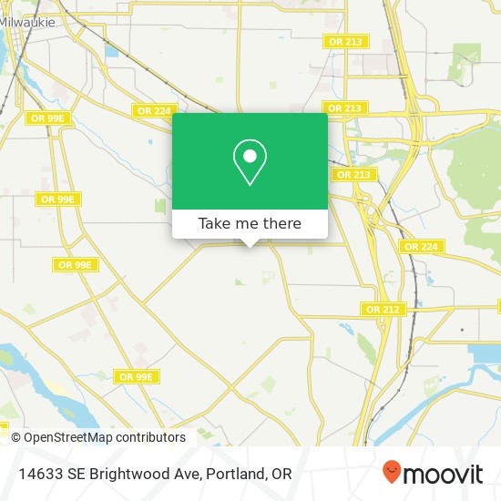 Mapa de 14633 SE Brightwood Ave