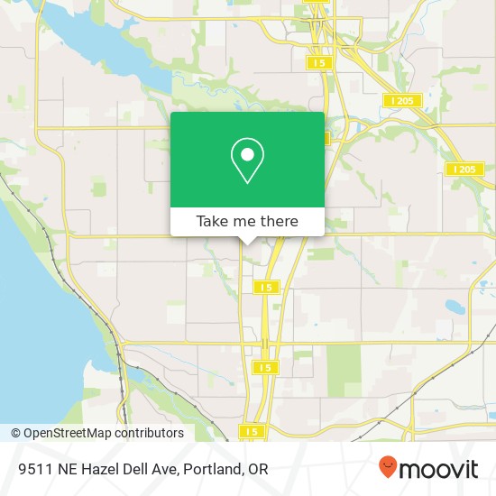 Mapa de 9511 NE Hazel Dell Ave