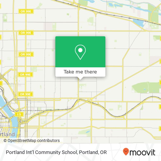 Portland Int'l Community School map