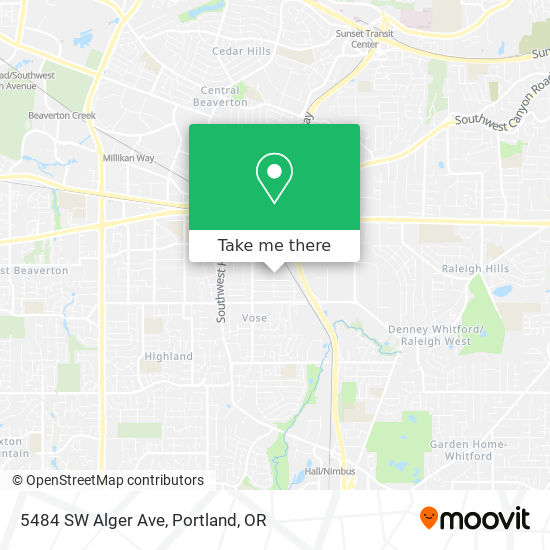 Mapa de 5484 SW Alger Ave