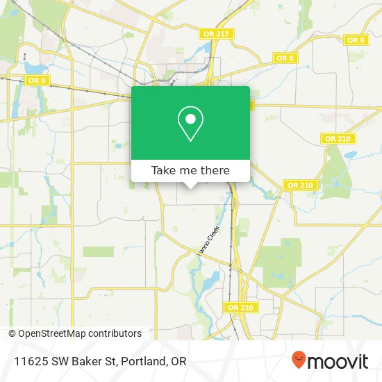 Mapa de 11625 SW Baker St