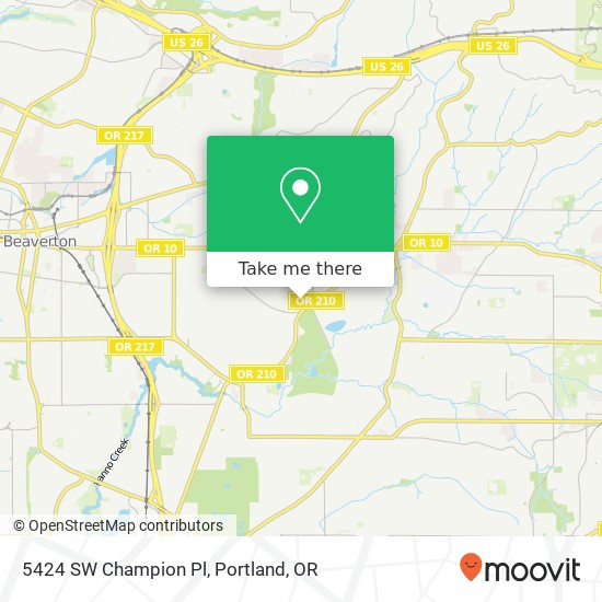 Mapa de 5424 SW Champion Pl
