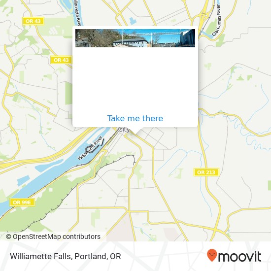 Mapa de Williamette Falls