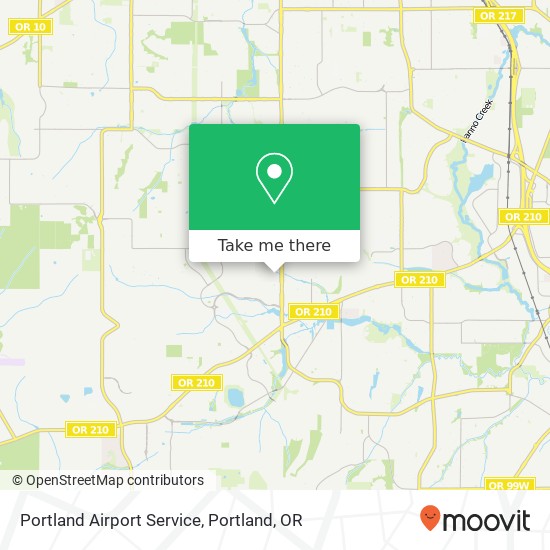 Portland Airport Service map