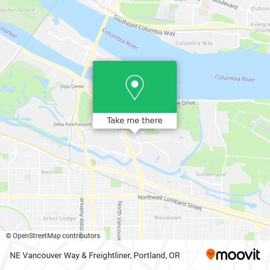 NE Vancouver Way & Freightliner map