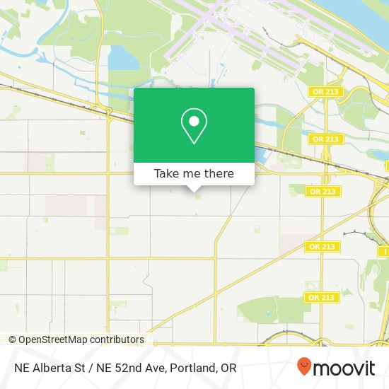 Mapa de NE Alberta St / NE 52nd Ave