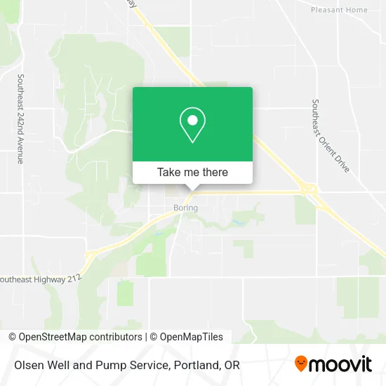 Olsen Well and Pump Service map