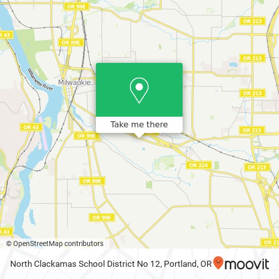 North Clackamas School District No 12 map
