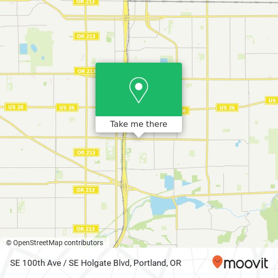 Mapa de SE 100th Ave / SE Holgate Blvd