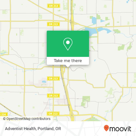Mapa de Adventist Health