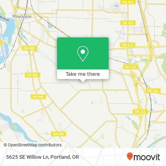5625 SE Willow Ln map
