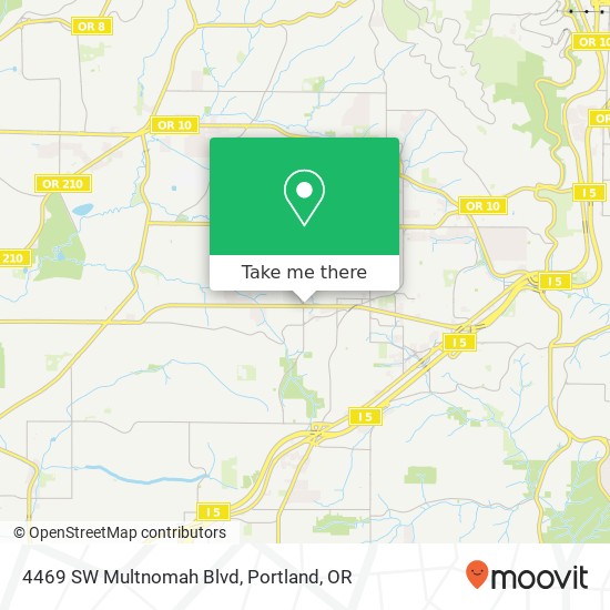 Mapa de 4469 SW Multnomah Blvd