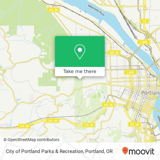 Mapa de City of Portland Parks & Recreation