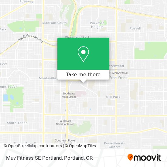 Muv Fitness SE Portland map