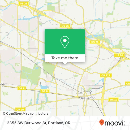 13855 SW Burlwood St map