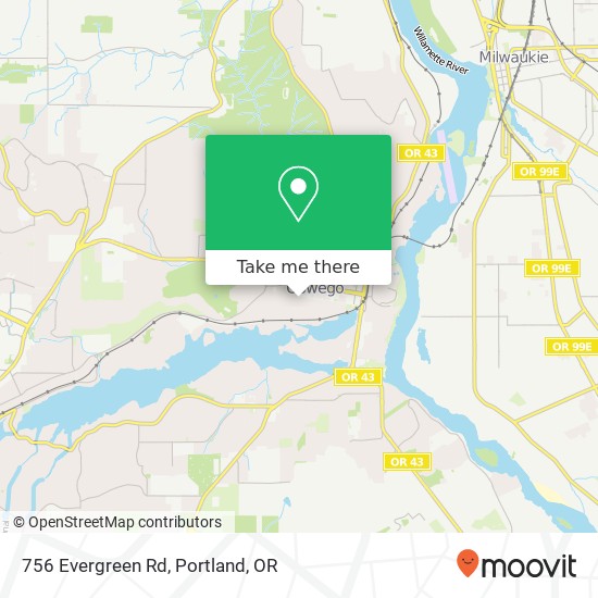 Mapa de 756 Evergreen Rd