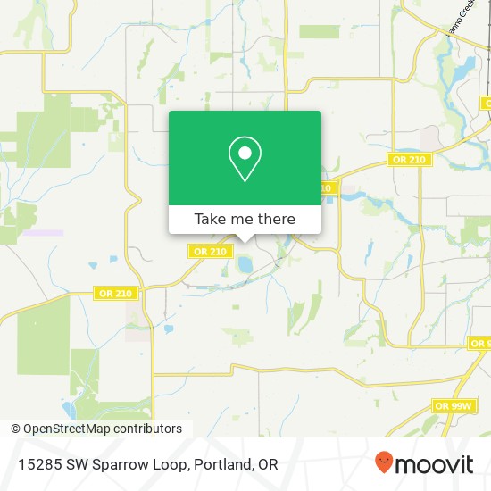 15285 SW Sparrow Loop map
