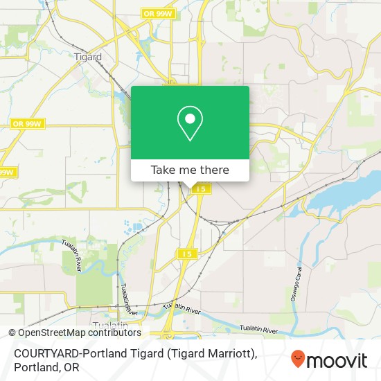Mapa de COURTYARD-Portland Tigard (Tigard Marriott)
