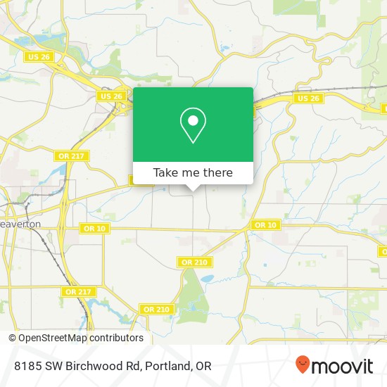 8185 SW Birchwood Rd map