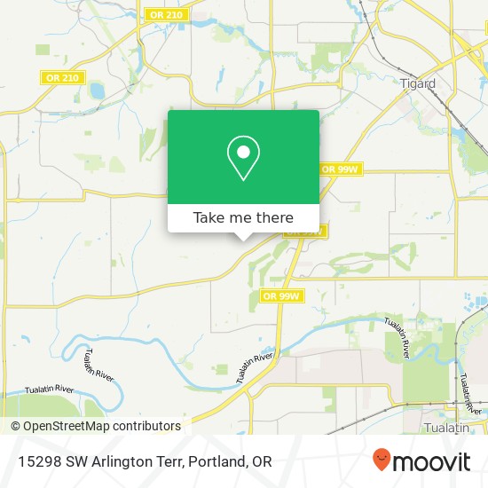 15298 SW Arlington Terr map