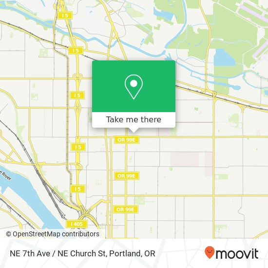 NE 7th Ave / NE Church St map