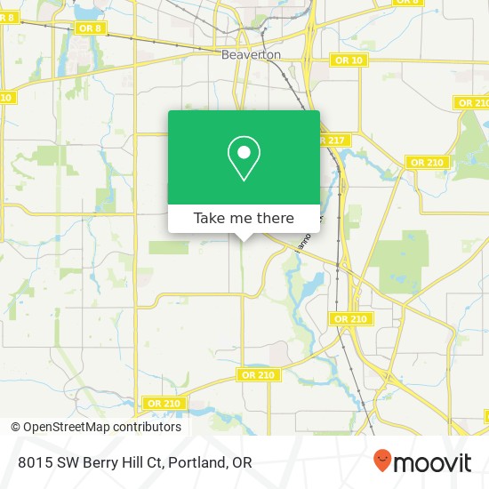 Mapa de 8015 SW Berry Hill Ct