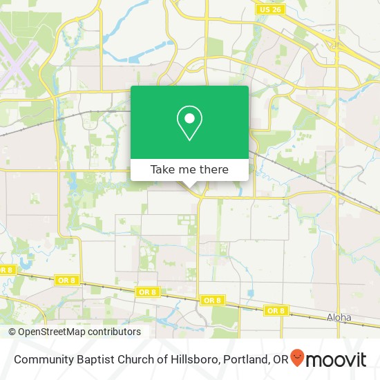 Community Baptist Church of Hillsboro map