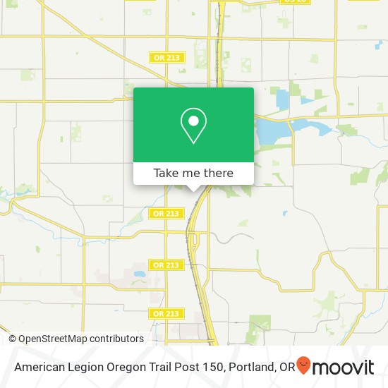 Mapa de American Legion Oregon Trail Post 150