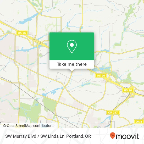 SW Murray Blvd / SW Linda Ln map