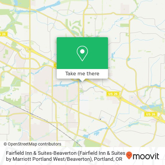 Mapa de Fairfield Inn & Suites-Beaverton (Fairfield Inn & Suites by Marriott Portland West / Beaverton)