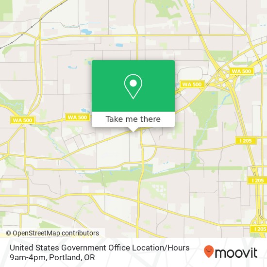 Mapa de United States Government Office Location / Hours 9am-4pm