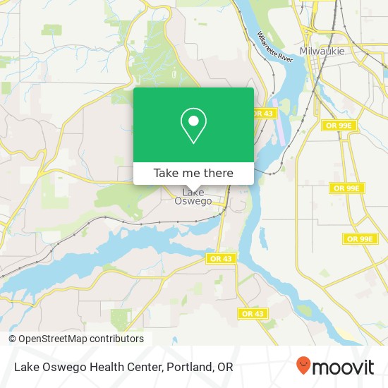 Lake Oswego Health Center map