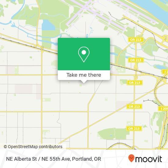 Mapa de NE Alberta St / NE 55th Ave