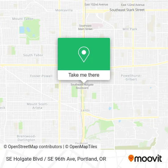 Mapa de SE Holgate Blvd / SE 96th Ave