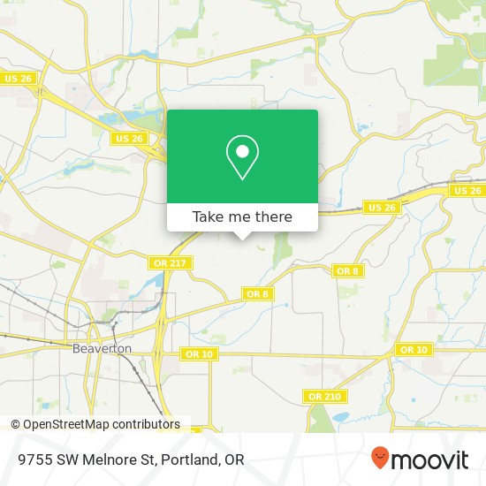 Mapa de 9755 SW Melnore St