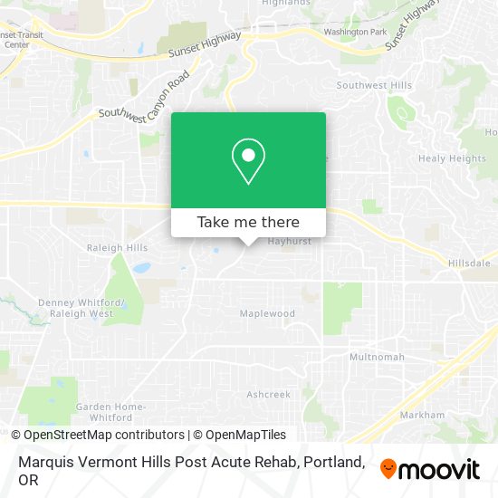 Mapa de Marquis Vermont Hills Post Acute Rehab