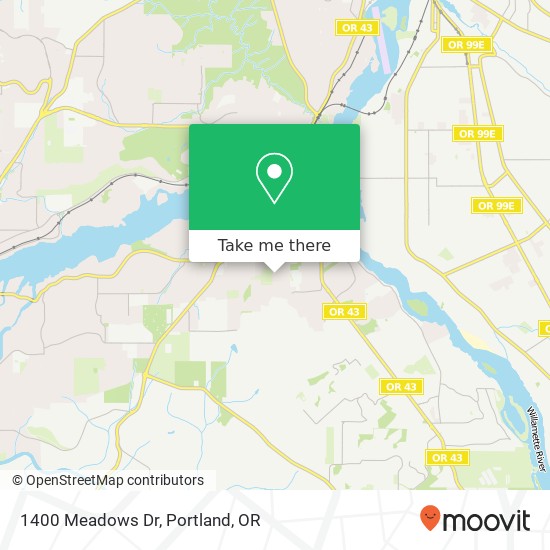 Mapa de 1400 Meadows Dr