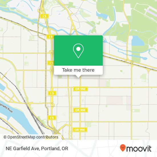 Mapa de NE Garfield Ave