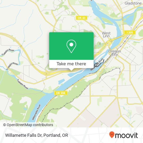Willamette Falls Dr map