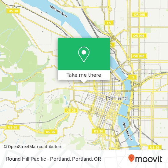 Round Hill Pacific - Portland map