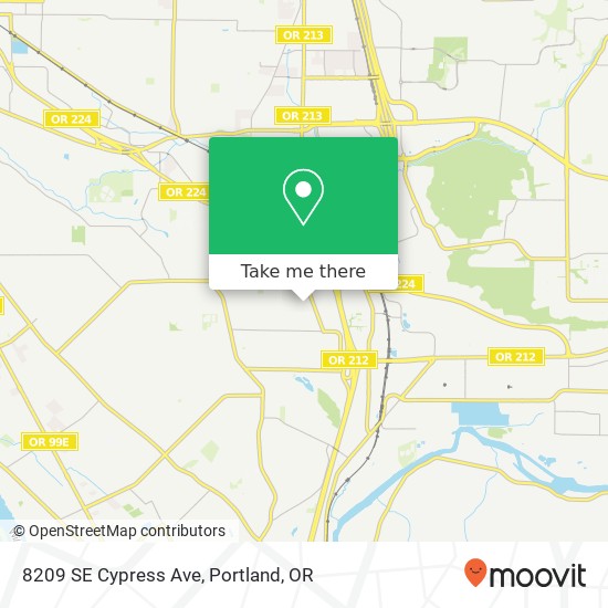 Mapa de 8209 SE Cypress Ave