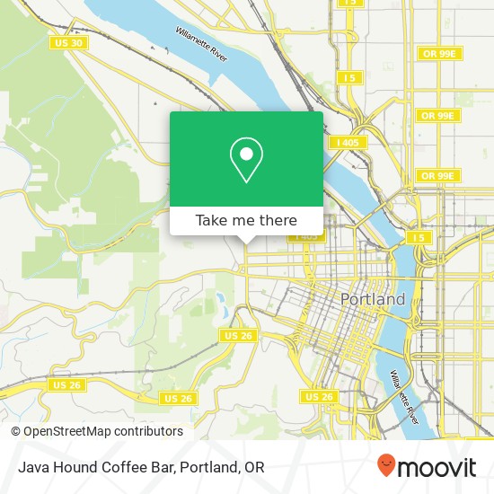 Mapa de Java Hound Coffee Bar