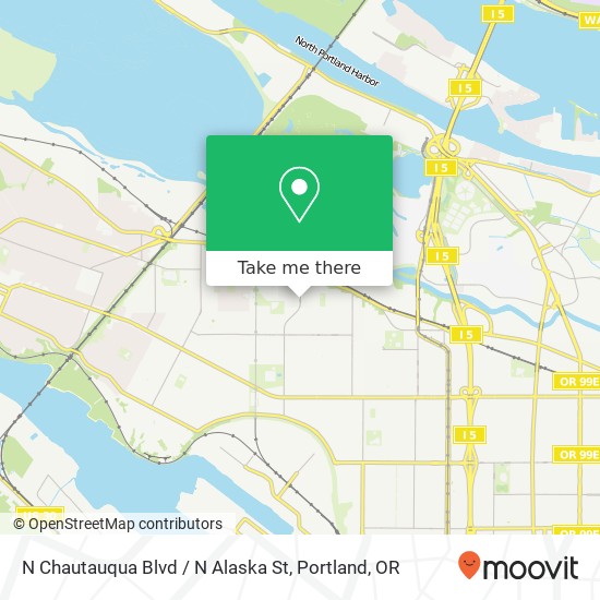 Mapa de N Chautauqua Blvd / N Alaska St