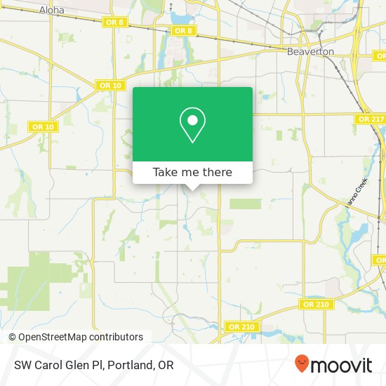SW Carol Glen Pl map